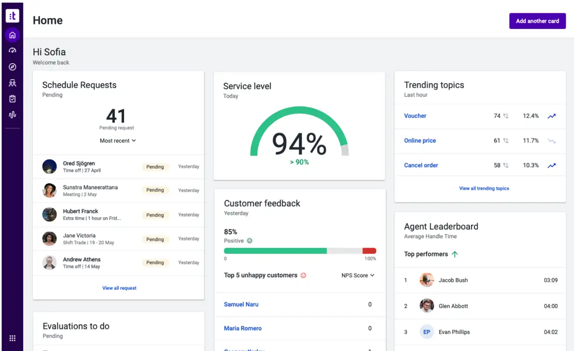 Contact center software from Talkdesk