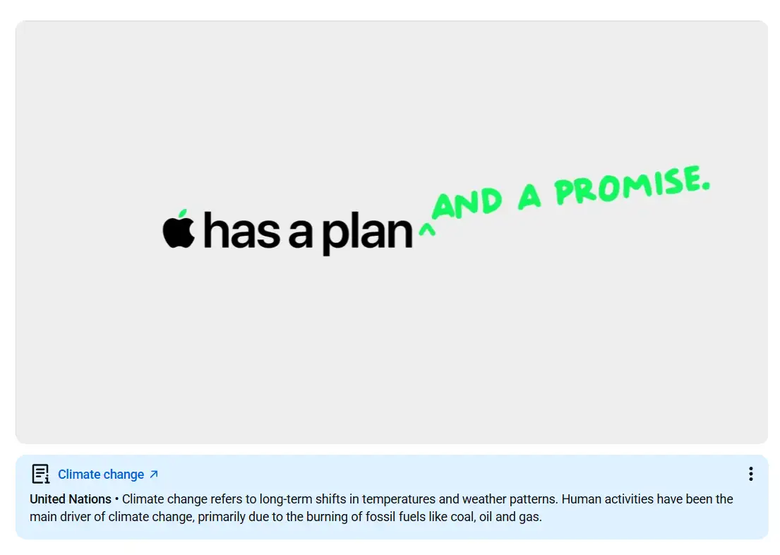 A still from Apple’s carbon-neutral by 2030 video on YouTube