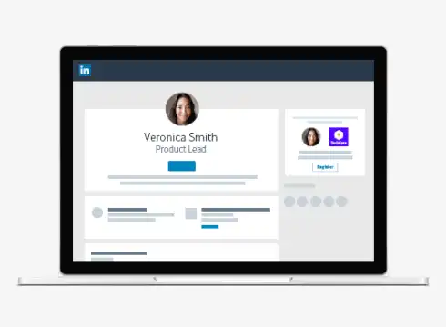 A GIF showing a dynamic LinkedIn ad