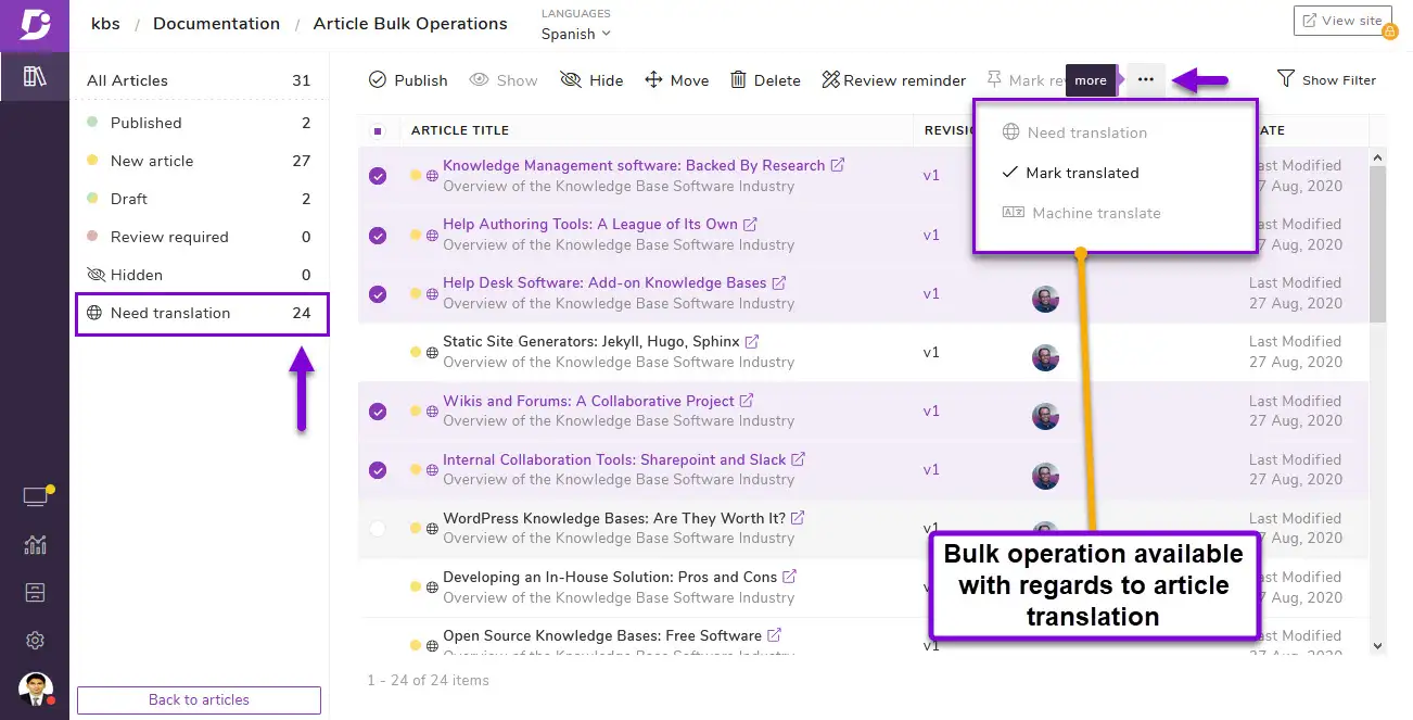 Document360 knowledge base