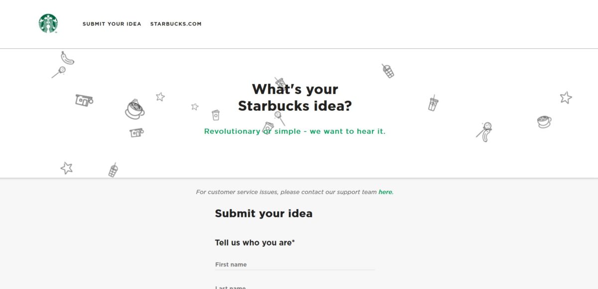 MyStarbucksIdea program by Starbucks