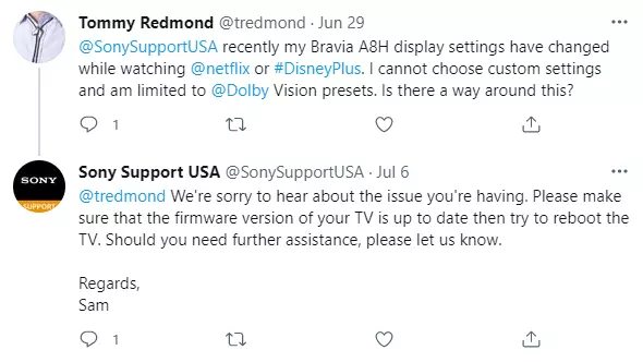 Sony Support USA’s patient way of handling a complex customer query.