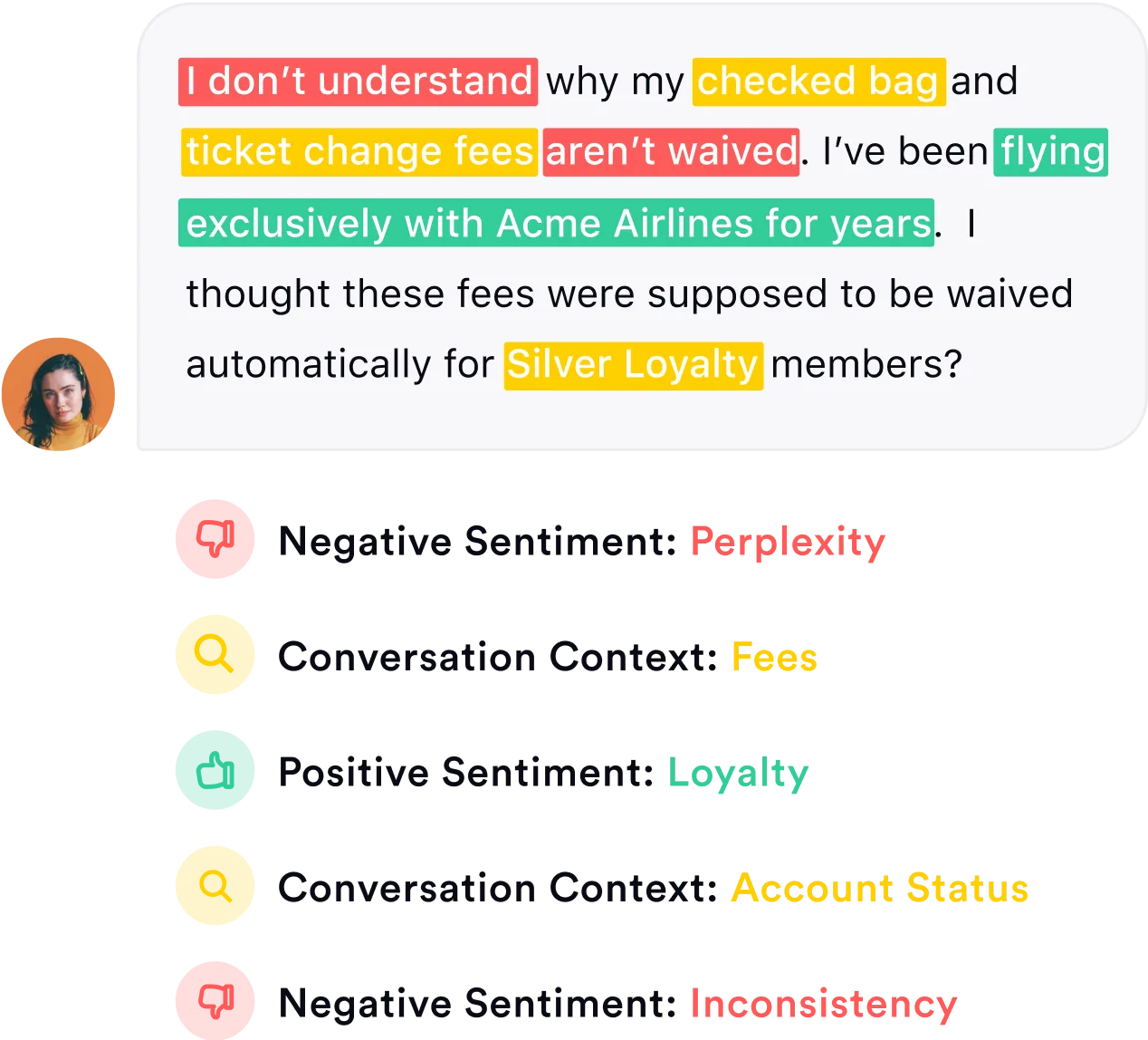 Sprinklr conversational analytics detects intent and sentiment