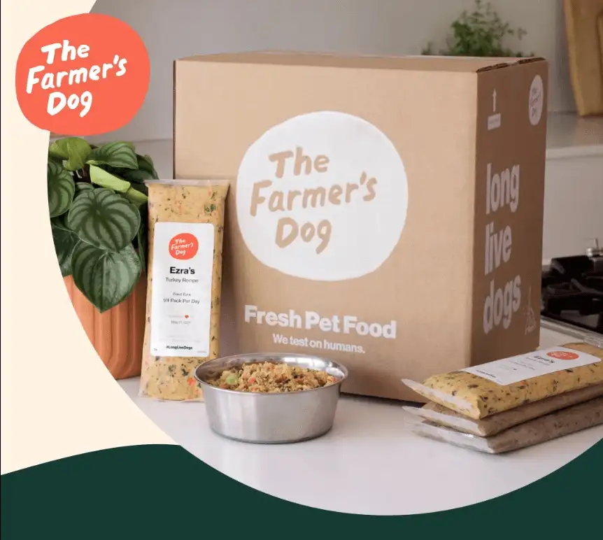 The Farmer's Dog products on display.