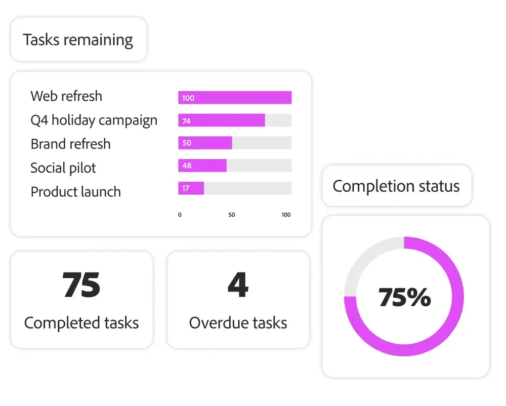 Adobe Workfront to measure and report campaign insights.