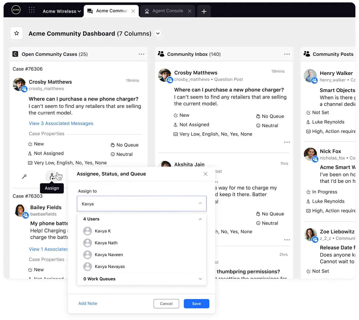 Sprinklr-s community management dashboard