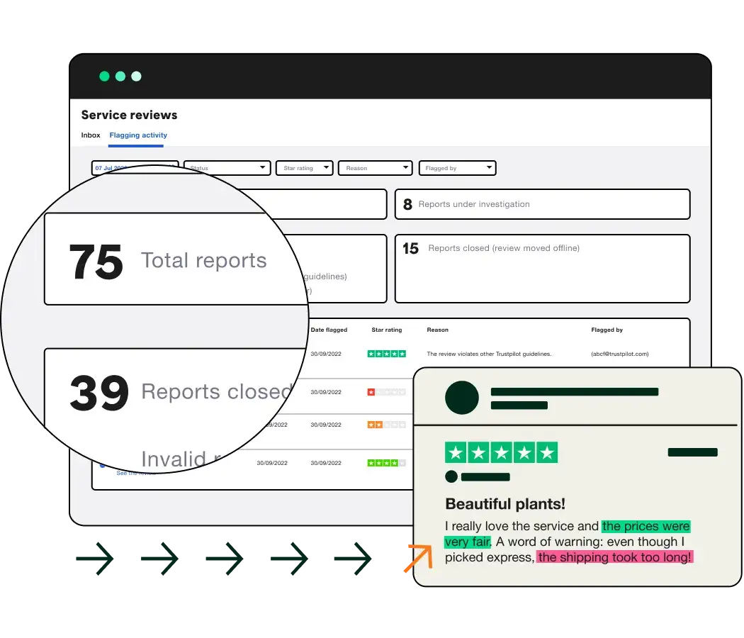 Trustpilot customer feedback tool