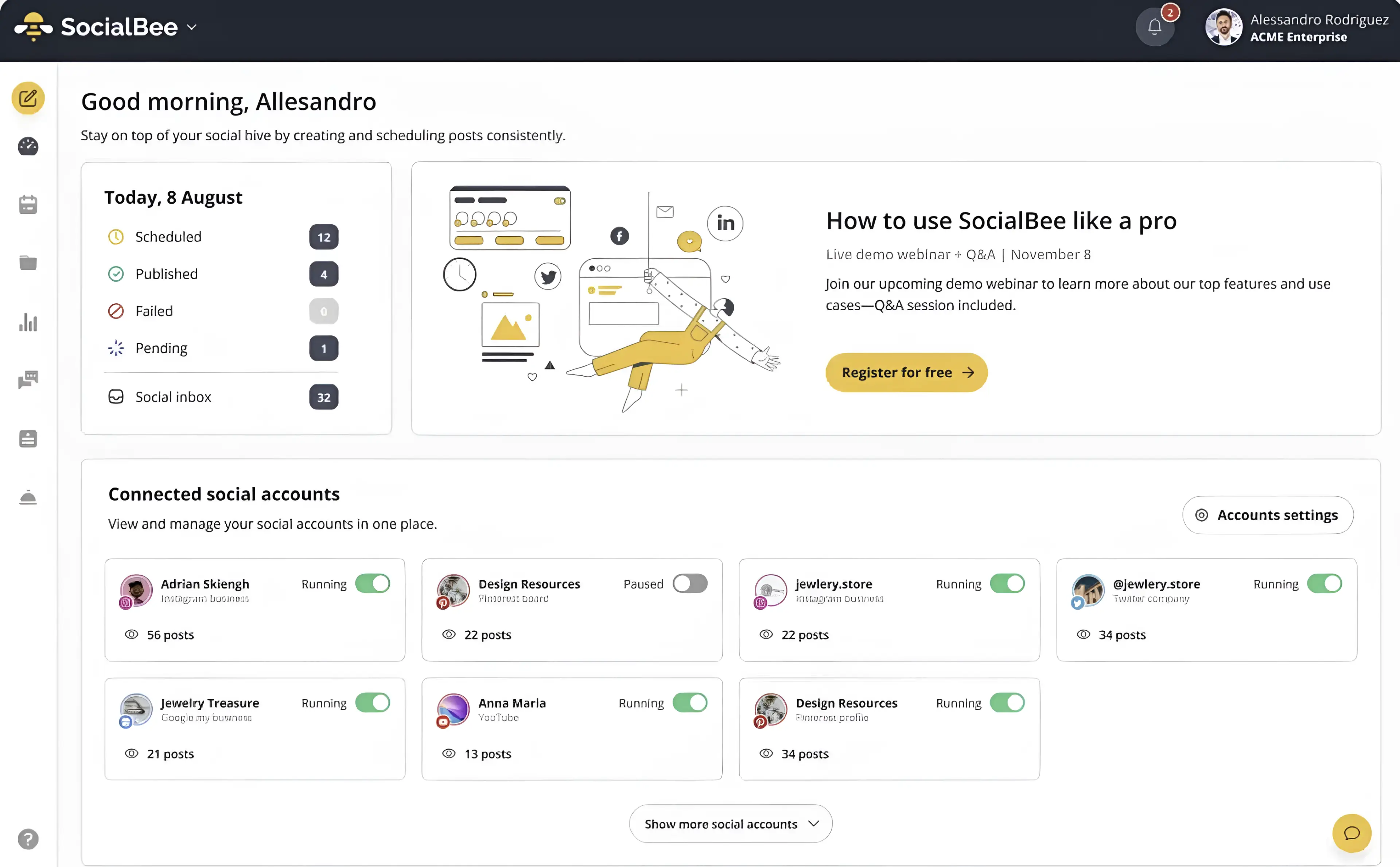 SocialBee-s social media automation capabilities