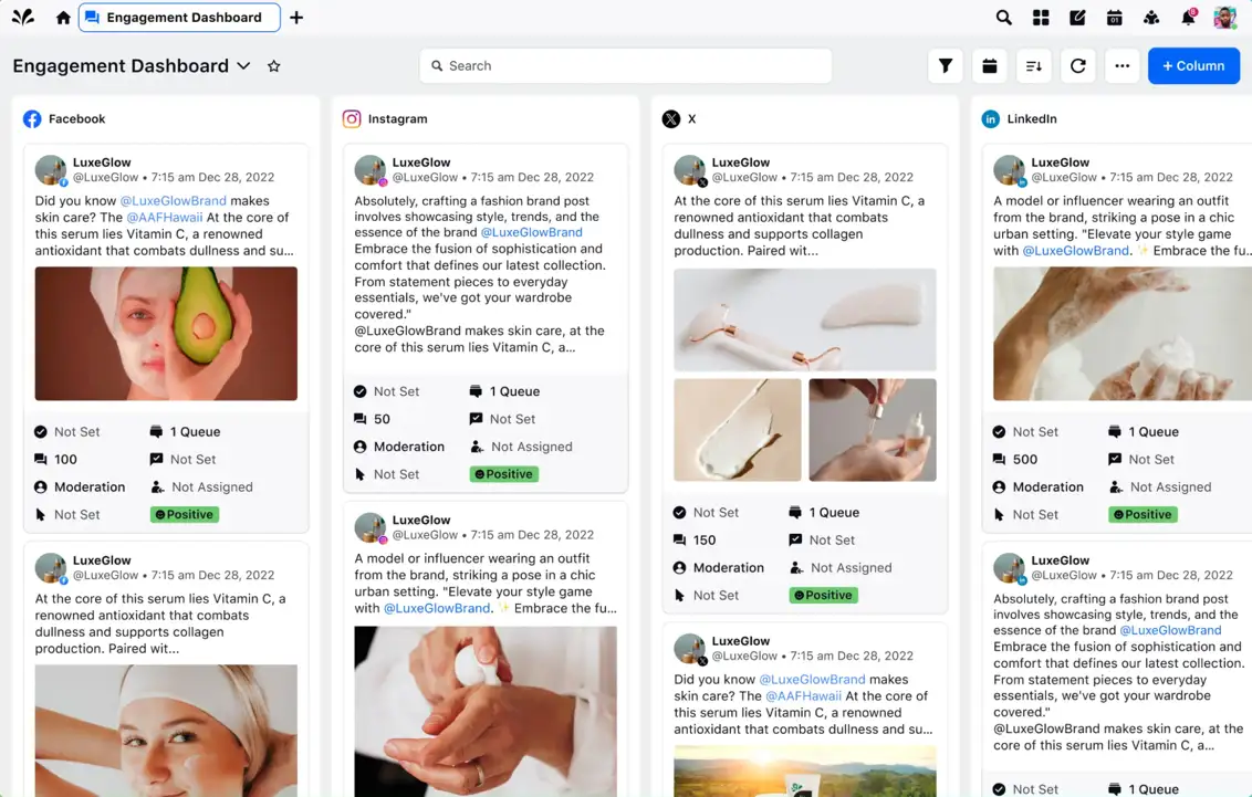 Sprinklr's Social Media Management capabilities