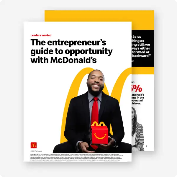 Screenshot of McDonald’s franchise marketing resource