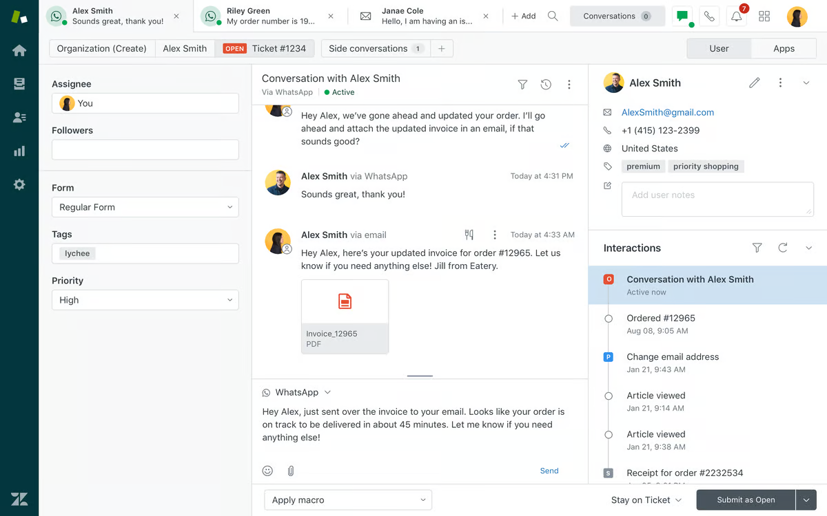 Zendesk AI-powered agent workspace