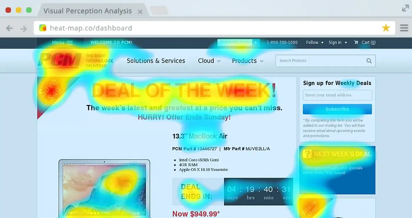 Heatmaps are an example of observational research popular in UI/UX design and improvement