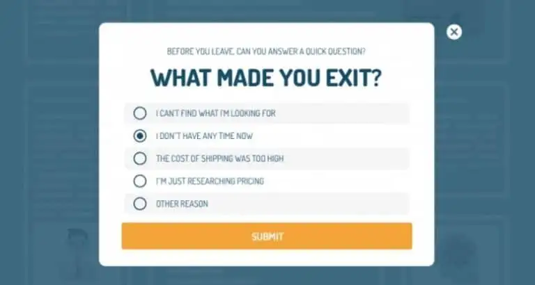 Exit-intent surveys help understand why customers leave your site or app