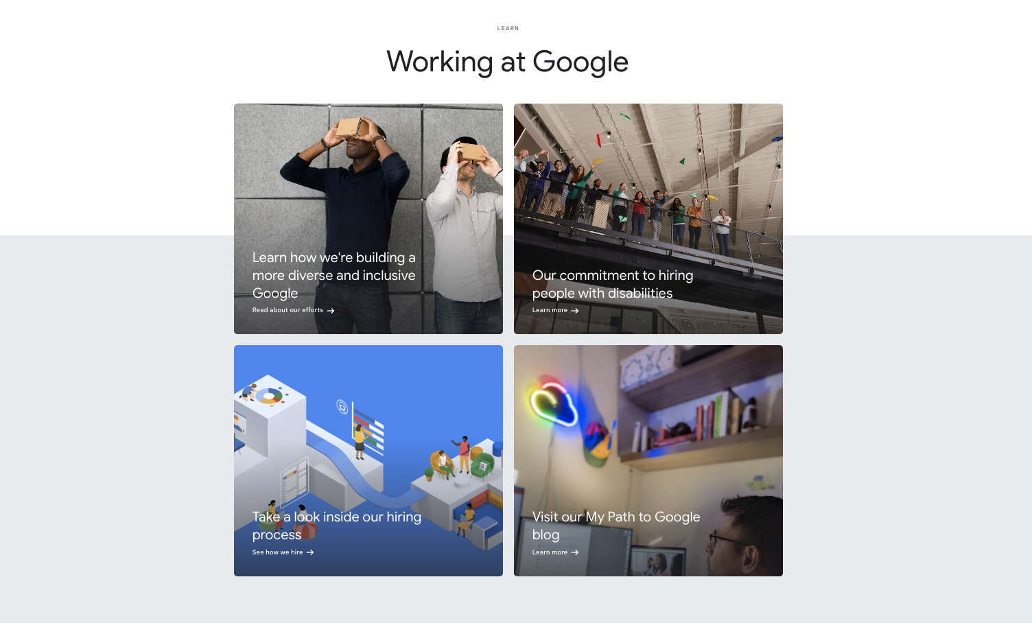 Google's career website