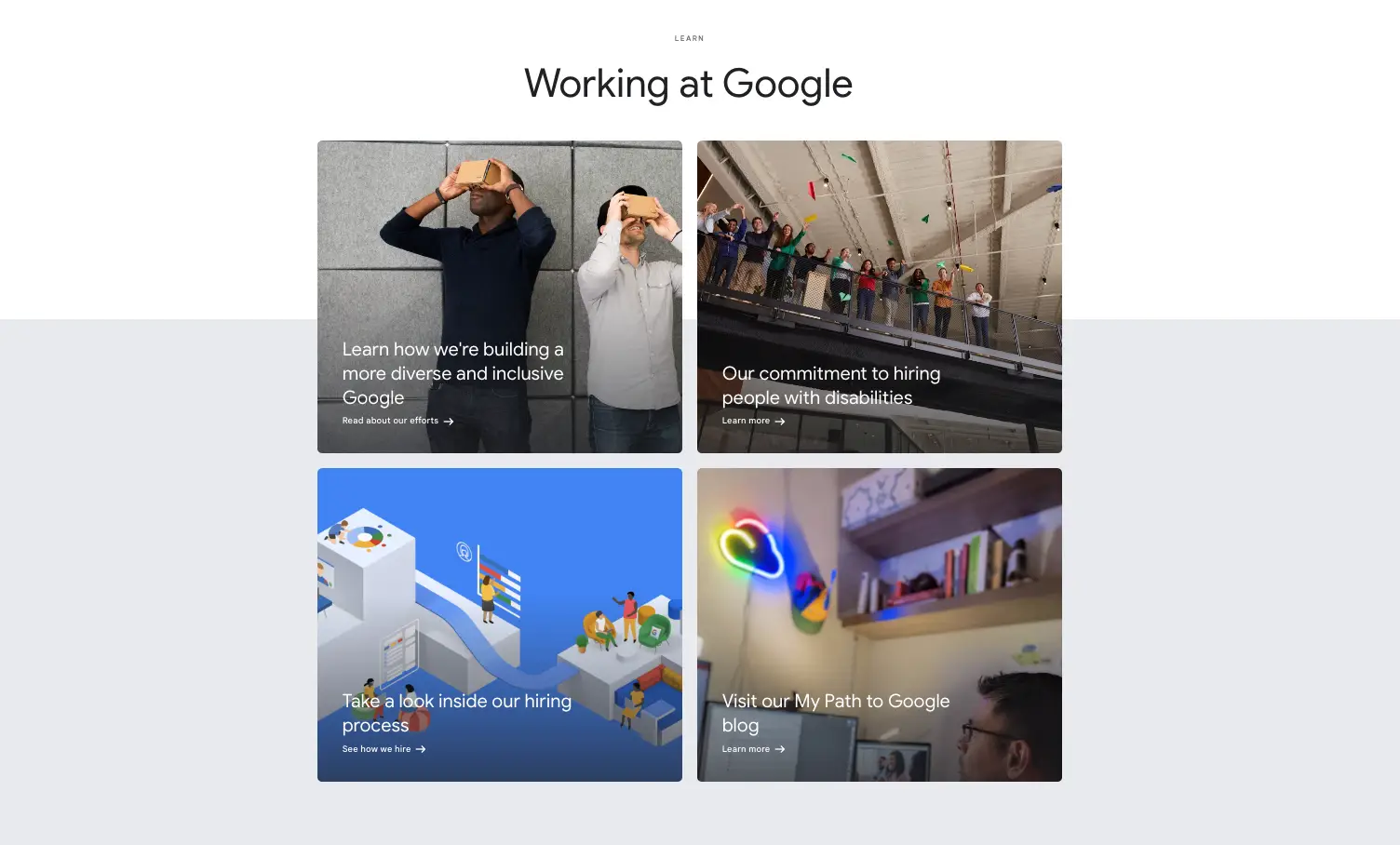 Google's career website