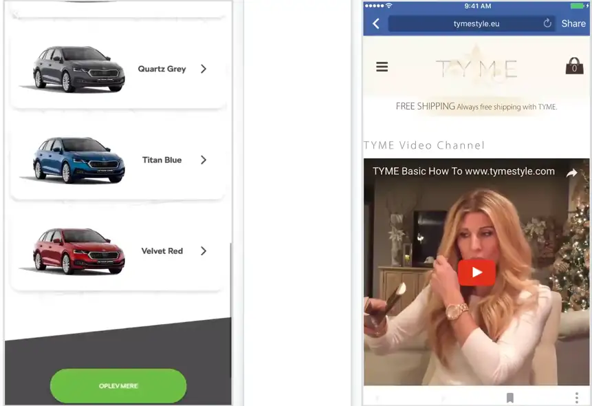 Facebook's instant experience video ad example.