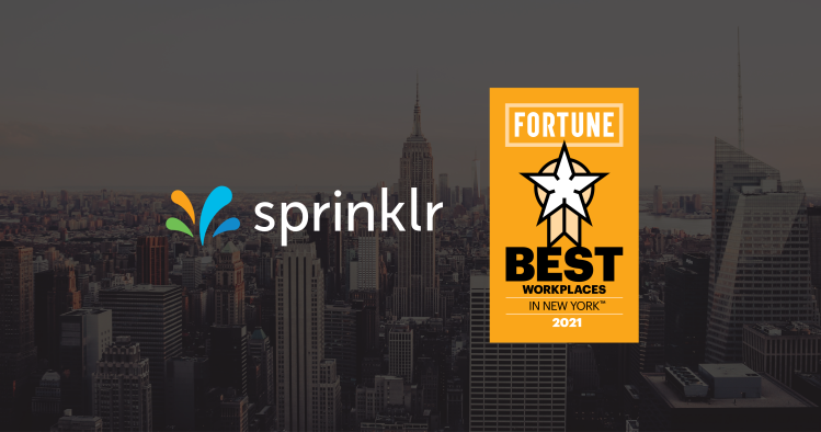Fortune and Great Place to Work® name Sprinklr one of the 2021 Best Workplaces in New York™