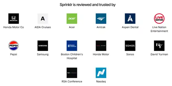 Sprinklr's compliance badges