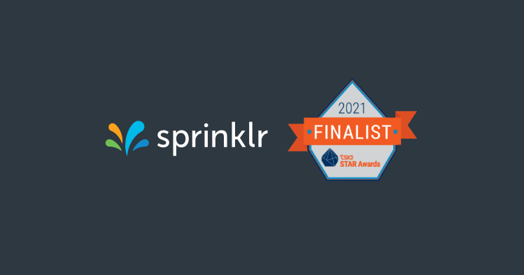 Sprinklr named TSIA STAR Award finalist for Best Practices in Education Services