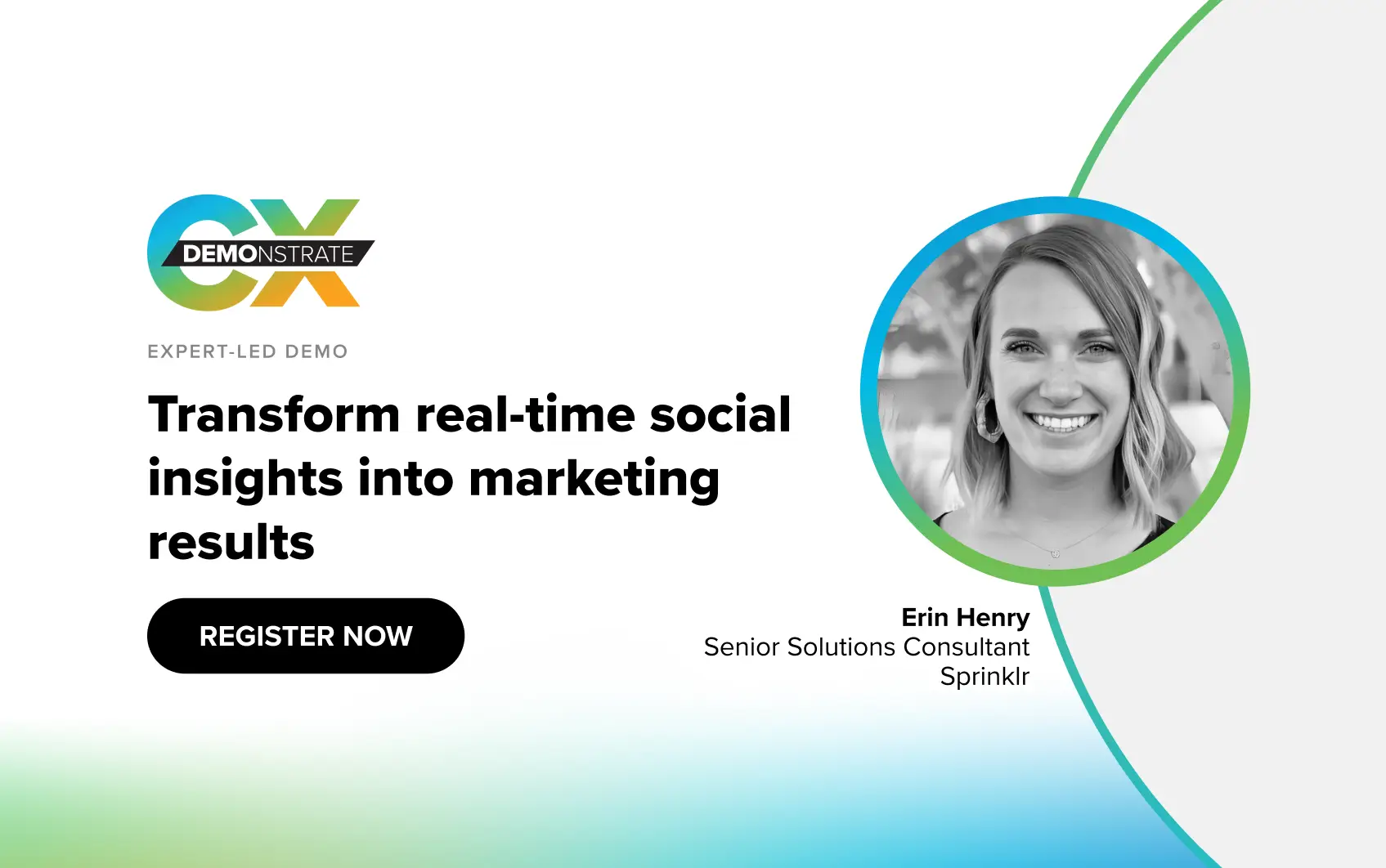 Sprinklr CX Demo Day Social Card Erin Henry