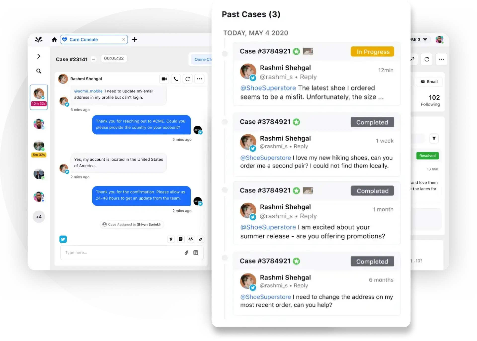 Contextual recommendations to agen ts during live call with Sprinklr Service