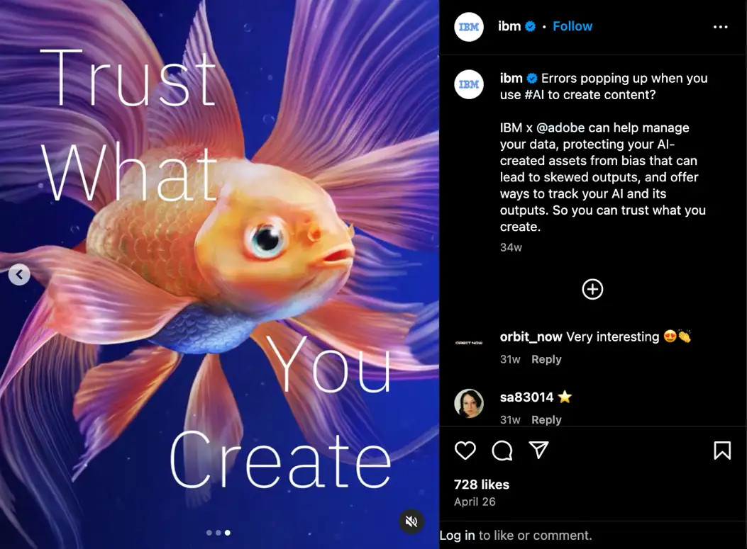 IBM instagram strategy.