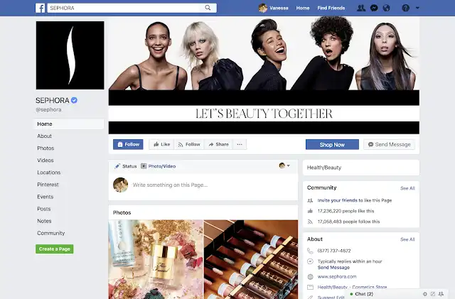 Sephora’s Facebook community page, fosters connections through beauty 