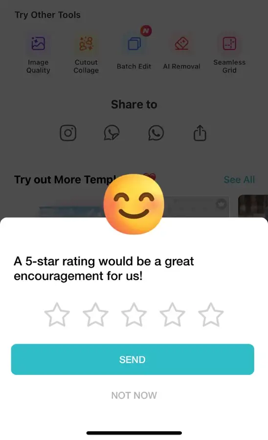 Real-time in-app feedback by Photogrid