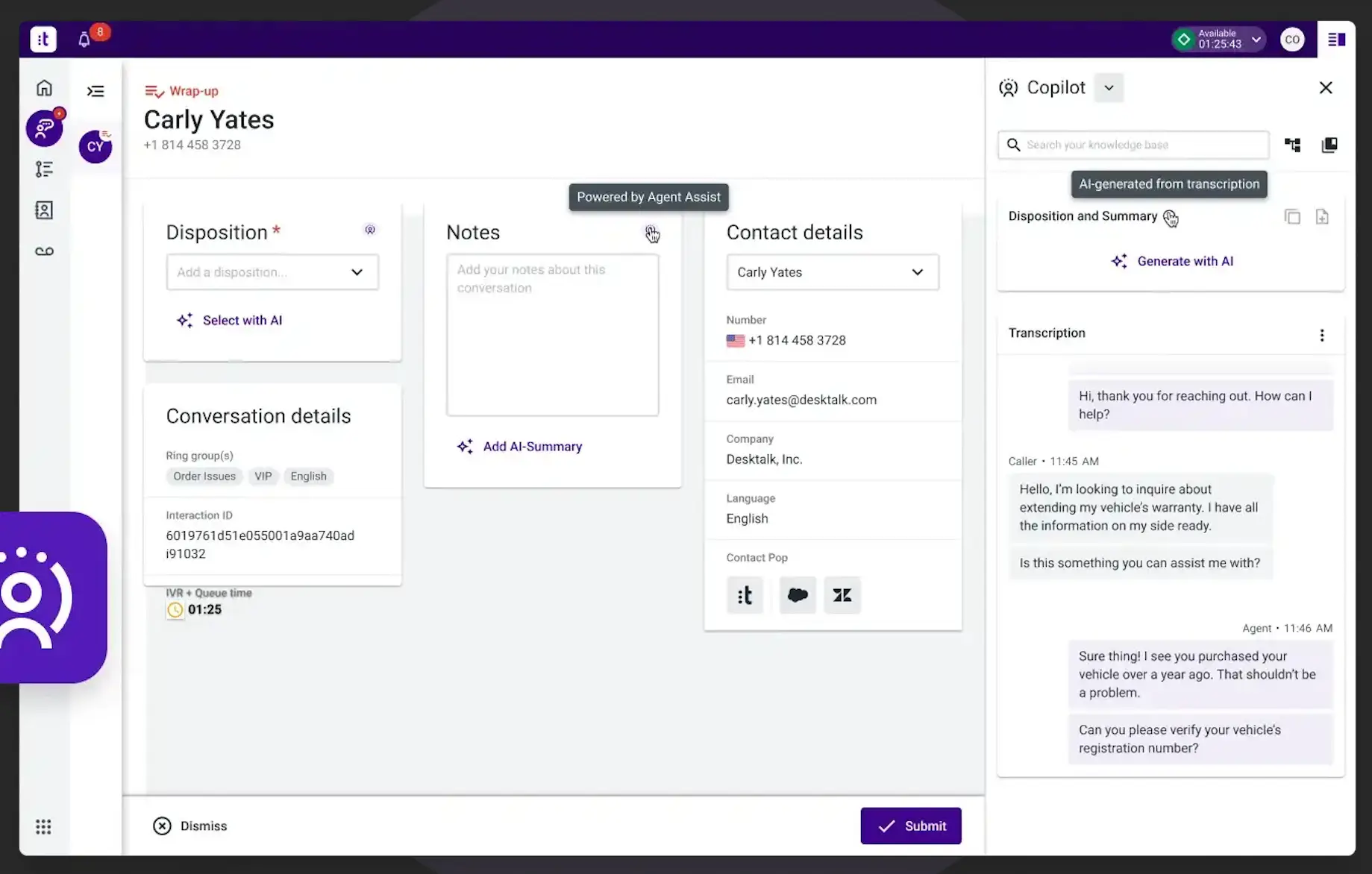 Talkdesk is a Nice CXone alternative