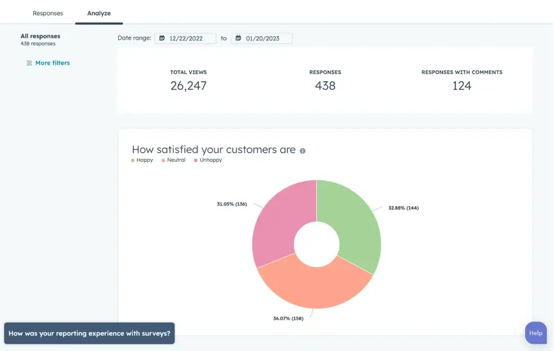 Hubspot customer feedback software