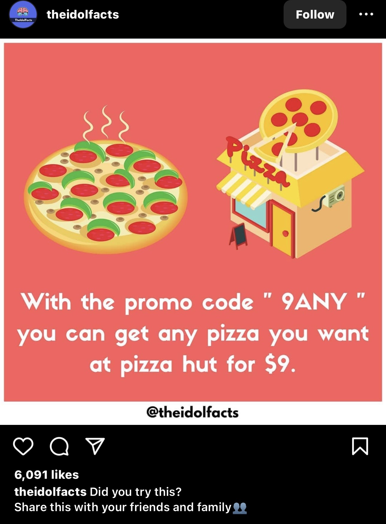An image showing a promotional post on social media