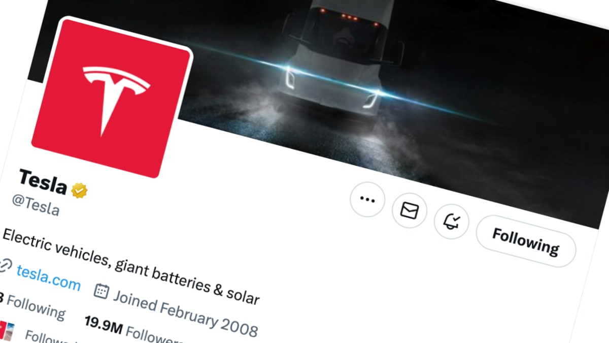 A social media handle of Tesla