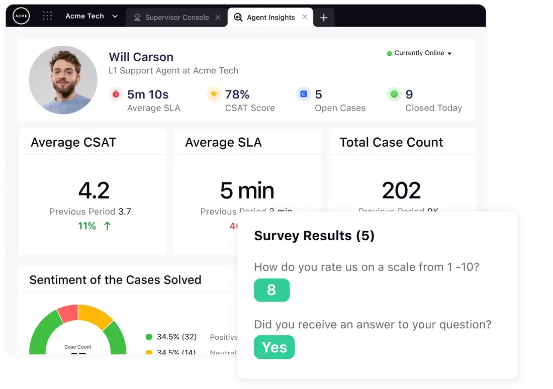 Sprinklr service customer service software interface