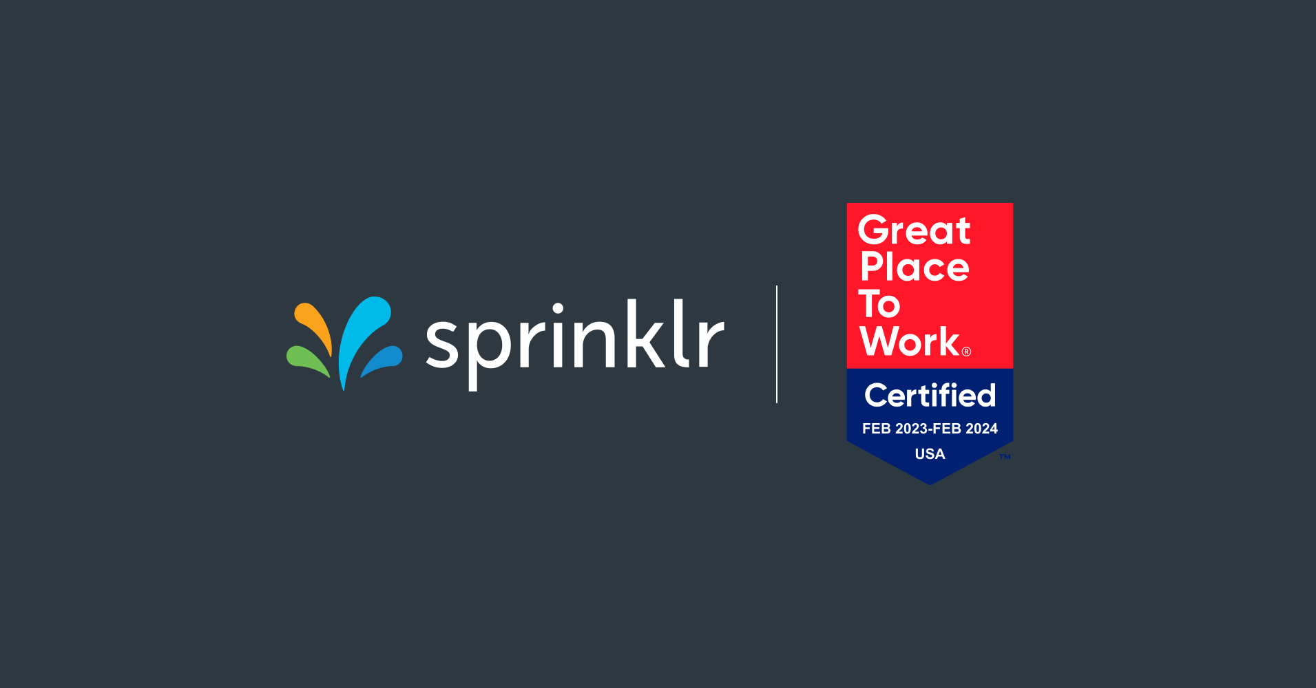 Sprinklr Recognized as Great Place To Work for Third Year in a Row