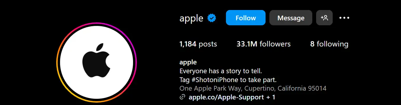 Apple promoting hashtag #ShotOniPhone on its Instagram handle. 