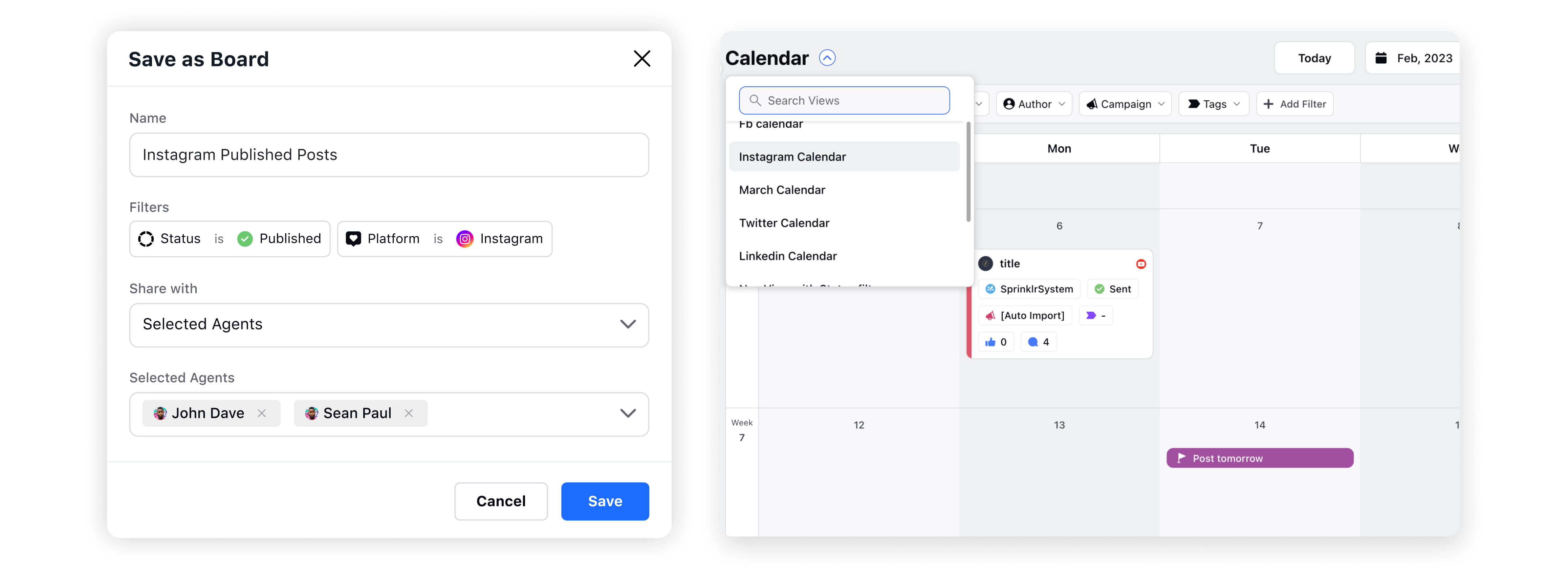 Filter & Create Dynamic Boards to share across Teammates