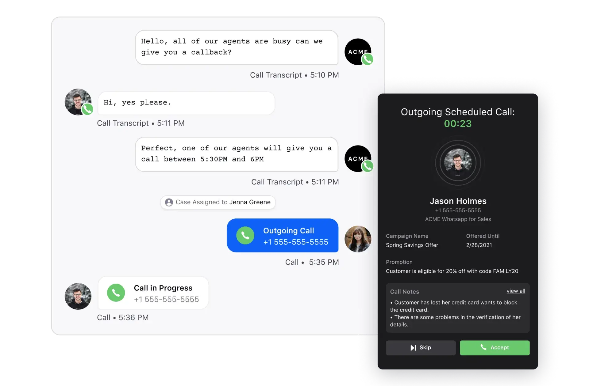 Automated callback feature with Sprinklr conversational IVR software