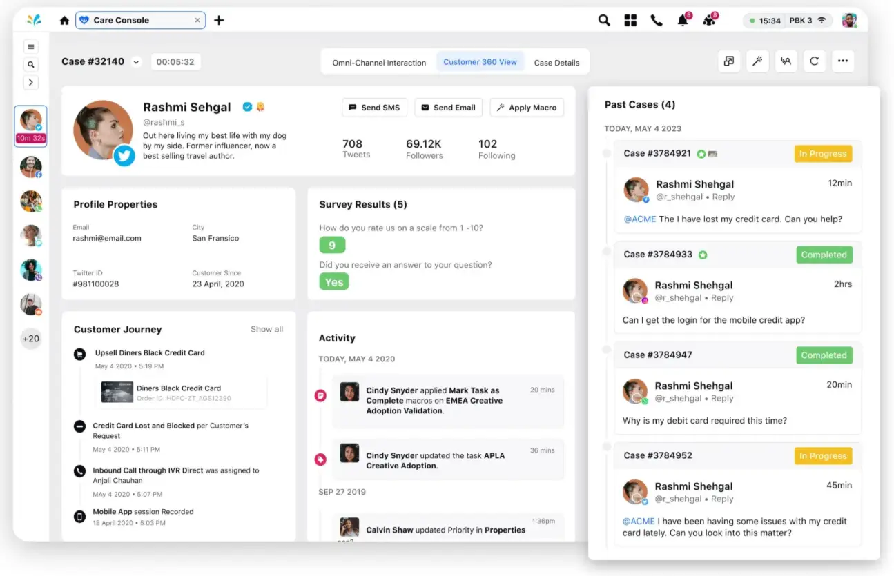 360-degree customer view with Sprinklr 