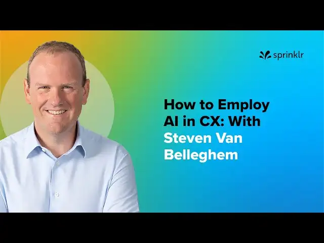 AI in CX: preparing for an AI-first world with Steven Van Belleghem