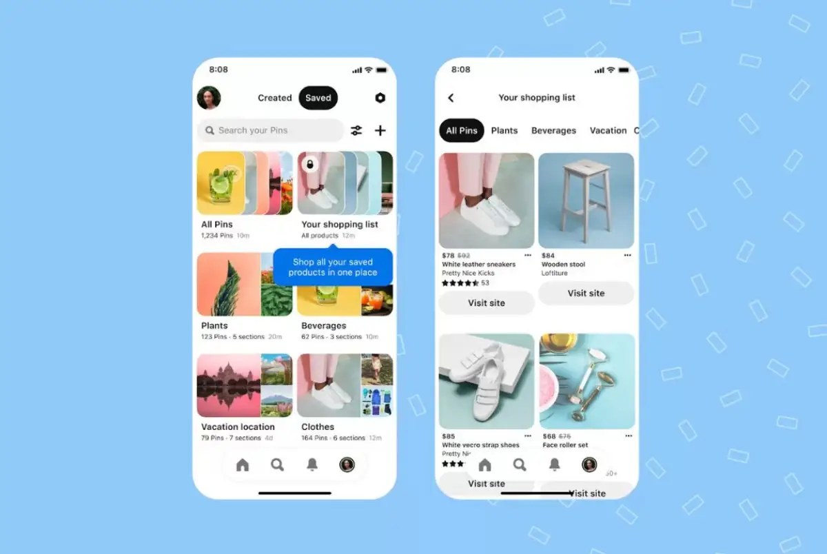Pinterest catalog feature