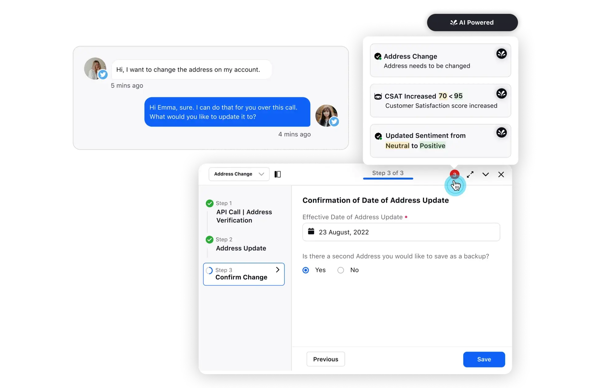 Empower agents with real-time assistance powered by Sprinklr AI+