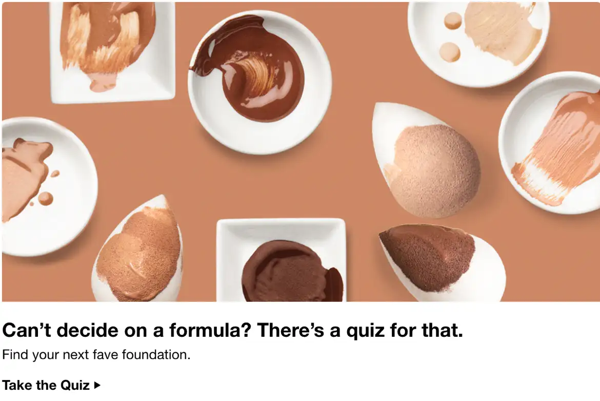 Sephora's social media personalization tactic using Quizzes.