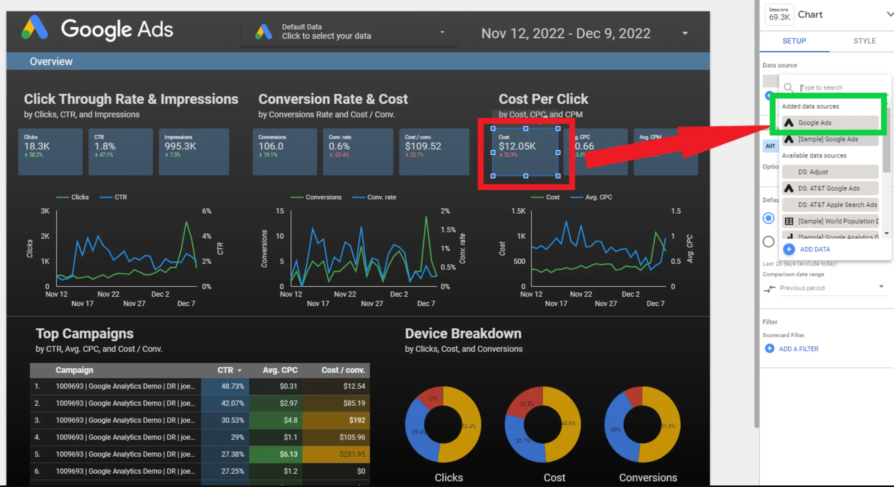 Looker Studio's reporting and dashboard capabilities.