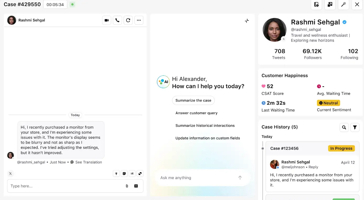 Sprinklr Agent Copilot capability.