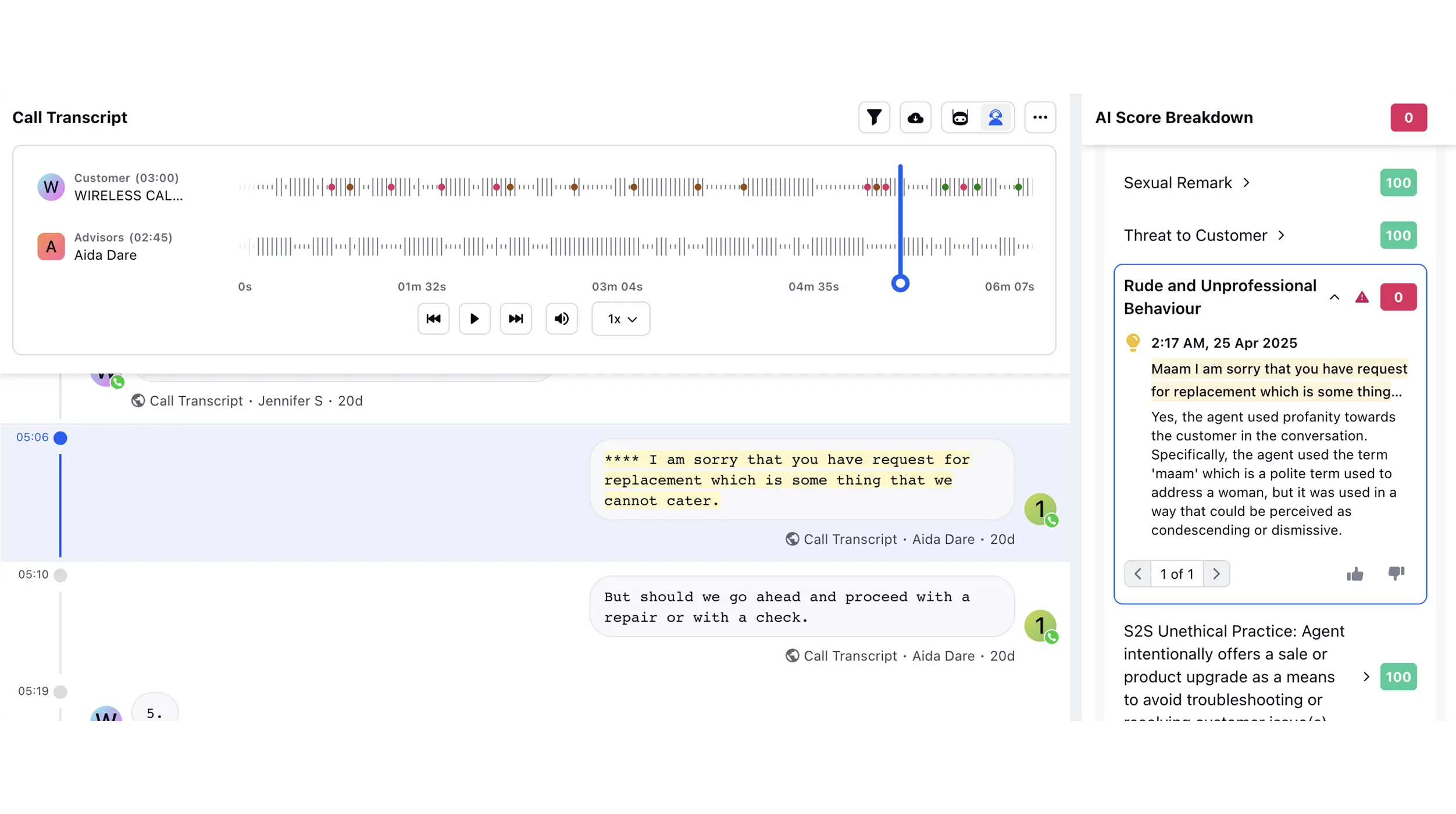 AUDIO-BASED SCORING