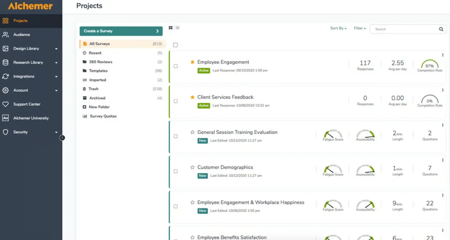 Alchemer's online survey platform capabilities