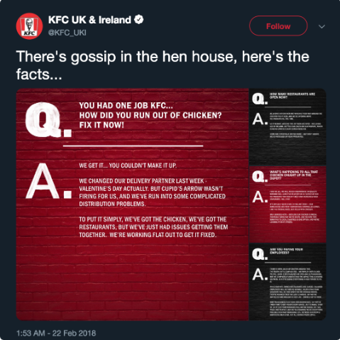 KFC-s positive, honest and factual response to social media trolling