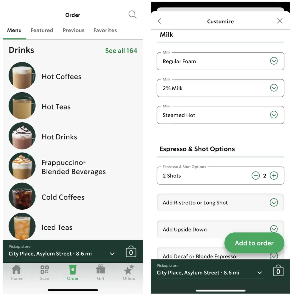 Starbucks app