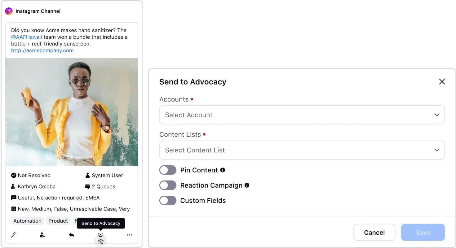 Quickly send posts to your brand advocates and enhance reach