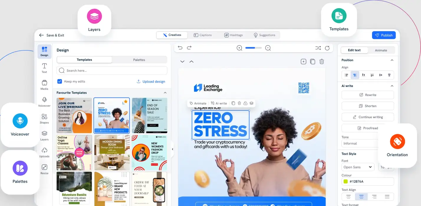 Predis.ai platform for video ad generation.